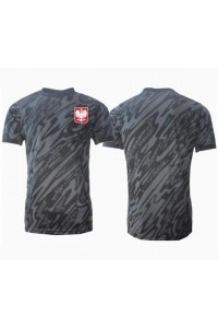 Fotbalové Dres Polsko Brankářské Venkovní Oblečení ME 2024 Krátký Rukáv